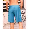 imageSILKWORLD Mens Swim Trunks with Compression Liner Quick Dry Bathing Suits 9 Inch Swimming Shorts with Cargo PocketsA3 Peacock Blue
