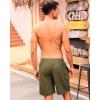 imageSILKWORLD Mens Swim Trunks with Compression Liner Quick Dry Bathing Suits 9 Inch Swimming Shorts with Cargo PocketsArmy Green