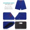 imageSILKWORLD Mens Swim Trunks with Compression Liner Quick Dry Bathing Suits 9 Inch Swimming Shorts with Cargo PocketsBlue