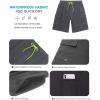 imageSILKWORLD Mens Swim Trunks with Compression Liner Quick Dry Bathing Suits 9 Inch Swimming Shorts with Cargo PocketsDark Grey