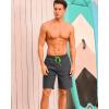 imageSILKWORLD Mens Swim Trunks with Compression Liner Quick Dry Bathing Suits 9 Inch Swimming Shorts with Cargo PocketsDark Grey