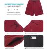 imageSILKWORLD Mens Swim Trunks with Compression Liner Quick Dry Bathing Suits 9 Inch Swimming Shorts with Cargo PocketsDark Red