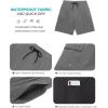 imageSILKWORLD Mens Swim Trunks with Compression Liner Quick Dry Bathing Suits 9 Inch Swimming Shorts with Cargo PocketsGrey