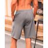 imageSILKWORLD Mens Swim Trunks with Compression Liner Quick Dry Bathing Suits 9 Inch Swimming Shorts with Cargo PocketsGrey