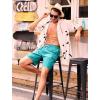 imageSILKWORLD Mens Swim Trunks with Compression Liner Quick Dry Bathing Suits 9 Inch Swimming Shorts with Cargo PocketsLake Green