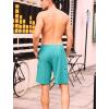 imageSILKWORLD Mens Swim Trunks with Compression Liner Quick Dry Bathing Suits 9 Inch Swimming Shorts with Cargo PocketsLake Green