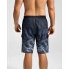 imageSILKWORLD Mens Swim Trunks with Compression Liner Quick Dry Bathing Suits 9 Inch Swimming Shorts with Cargo PocketsZ0 Black Grey Geometric Gradient