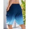 imageSILKWORLD Mens Swim Trunks with Compression Liner Quick Dry Bathing Suits 9 Inch Swimming Shorts with Cargo PocketsZ0 Gradient Blue