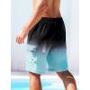imageSILKWORLD Mens Swim Trunks with Compression Liner Quick Dry Bathing Suits 9 Inch Swimming Shorts with Cargo PocketsZ0 Gradient Navy