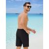 imageSILKWORLD Mens Swim Trunks Quick Dry Bathing Suit Board Swimming Shorts with Zipper Pockets and Compression LinerAll Black