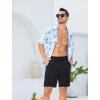 imageSILKWORLD Mens Swim Trunks Quick Dry Bathing Suit Board Swimming Shorts with Zipper Pockets and Compression LinerAll Black