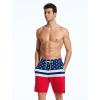 imageSILKWORLD Mens Swim Trunks Quick Dry Bathing Suit Board Swimming Shorts with Zipper Pockets and Compression LinerAmerican Flagred