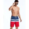 imageSILKWORLD Mens Swim Trunks Quick Dry Bathing Suit Board Swimming Shorts with Zipper Pockets and Compression LinerAmerican Flagred