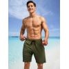 imageSILKWORLD Mens Swim Trunks Quick Dry Bathing Suit Board Swimming Shorts with Zipper Pockets and Compression LinerArmy Green