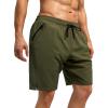 imageSILKWORLD Mens Swim Trunks Quick Dry Bathing Suit Board Swimming Shorts with Zipper Pockets and Compression LinerArmy Green