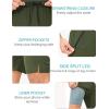 imageSILKWORLD Mens Swim Trunks Quick Dry Bathing Suit Board Swimming Shorts with Zipper Pockets and Compression LinerArmy Greenwith Gray Liner