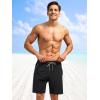 imageSILKWORLD Mens Swim Trunks Quick Dry Bathing Suit Board Swimming Shorts with Zipper Pockets and Compression LinerBlack