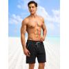 imageSILKWORLD Mens Swim Trunks Quick Dry Bathing Suit Board Swimming Shorts with Zipper Pockets and Compression LinerBlack