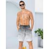 imageSILKWORLD Mens Swim Trunks Quick Dry Bathing Suit Board Swimming Shorts with Zipper Pockets and Compression LinerBlack Grey Camouflage