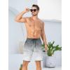 imageSILKWORLD Mens Swim Trunks Quick Dry Bathing Suit Board Swimming Shorts with Zipper Pockets and Compression LinerBlack Grey Camouflage