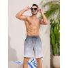 imageSILKWORLD Mens Swim Trunks Quick Dry Bathing Suit Board Swimming Shorts with Zipper Pockets and Compression LinerBlack White Leaves