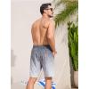 imageSILKWORLD Mens Swim Trunks Quick Dry Bathing Suit Board Swimming Shorts with Zipper Pockets and Compression LinerBlack White Leaves