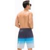 imageSILKWORLD Mens Swim Trunks Quick Dry Bathing Suit Board Swimming Shorts with Zipper Pockets and Compression LinerBlackblue Grid