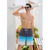 imageSILKWORLD Mens Swim Trunks Quick Dry Bathing Suit Board Swimming Shorts with Zipper Pockets and Compression LinerBlackblue Grid