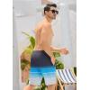imageSILKWORLD Mens Swim Trunks Quick Dry Bathing Suit Board Swimming Shorts with Zipper Pockets and Compression LinerBlackblue Grid