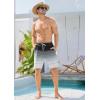 imageSILKWORLD Mens Swim Trunks Quick Dry Bathing Suit Board Swimming Shorts with Zipper Pockets and Compression LinerBlackblue Pinstripes