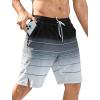imageSILKWORLD Mens Swim Trunks Quick Dry Bathing Suit Board Swimming Shorts with Zipper Pockets and Compression LinerBlackblue Pinstripes