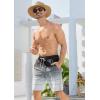 imageSILKWORLD Mens Swim Trunks Quick Dry Bathing Suit Board Swimming Shorts with Zipper Pockets and Compression LinerBlackblue Pinstripes
