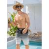 imageSILKWORLD Mens Swim Trunks Quick Dry Bathing Suit Board Swimming Shorts with Zipper Pockets and Compression LinerBlackblue Pinstripes
