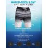 imageSILKWORLD Mens Swim Trunks Quick Dry Bathing Suit Board Swimming Shorts with Zipper Pockets and Compression LinerBlackgray Stripes