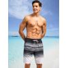 imageSILKWORLD Mens Swim Trunks Quick Dry Bathing Suit Board Swimming Shorts with Zipper Pockets and Compression LinerBlackgray Stripes