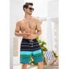 imageSILKWORLD Mens Swim Trunks Quick Dry Bathing Suit Board Swimming Shorts with Zipper Pockets and Compression LinerBlackgreen