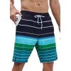 imageSILKWORLD Mens Swim Trunks Quick Dry Bathing Suit Board Swimming Shorts with Zipper Pockets and Compression LinerBlackgreen