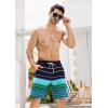 imageSILKWORLD Mens Swim Trunks Quick Dry Bathing Suit Board Swimming Shorts with Zipper Pockets and Compression LinerBlackgreen
