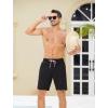 imageSILKWORLD Mens Swim Trunks Quick Dry Bathing Suit Board Swimming Shorts with Zipper Pockets and Compression LinerBlackpink Liner