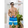 imageSILKWORLD Mens Swim Trunks Quick Dry Bathing Suit Board Swimming Shorts with Zipper Pockets and Compression LinerBlue Gradient