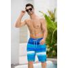 imageSILKWORLD Mens Swim Trunks Quick Dry Bathing Suit Board Swimming Shorts with Zipper Pockets and Compression LinerBlue Gradient