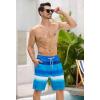 imageSILKWORLD Mens Swim Trunks Quick Dry Bathing Suit Board Swimming Shorts with Zipper Pockets and Compression LinerBlue Gradient