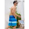 imageSILKWORLD Mens Swim Trunks Quick Dry Bathing Suit Board Swimming Shorts with Zipper Pockets and Compression LinerBlue Gradient