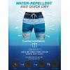 imageSILKWORLD Mens Swim Trunks Quick Dry Bathing Suit Board Swimming Shorts with Zipper Pockets and Compression LinerBlue and White Stripes