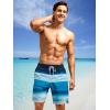 imageSILKWORLD Mens Swim Trunks Quick Dry Bathing Suit Board Swimming Shorts with Zipper Pockets and Compression LinerBlue and White Stripes