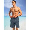 imageSILKWORLD Mens Swim Trunks Quick Dry Bathing Suit Board Swimming Shorts with Zipper Pockets and Compression LinerCharcoal Gray