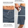 imageSILKWORLD Mens Swim Trunks Quick Dry Bathing Suit Board Swimming Shorts with Zipper Pockets and Compression LinerCharcoal Gray
