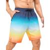 imageSILKWORLD Mens Swim Trunks Quick Dry Bathing Suit Board Swimming Shorts with Zipper Pockets and Compression LinerColor Gradient