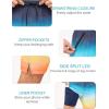 imageSILKWORLD Mens Swim Trunks Quick Dry Bathing Suit Board Swimming Shorts with Zipper Pockets and Compression LinerColor Gradient