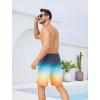 imageSILKWORLD Mens Swim Trunks Quick Dry Bathing Suit Board Swimming Shorts with Zipper Pockets and Compression LinerColor Gradient